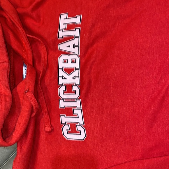 Clickbait hoodie Source One & Co Red medium - Picture 4 of 7